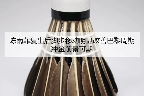 陈雨菲复出后脚步移动明显改善巴黎周期冲金前景可期 - ACMILANSPORTS
